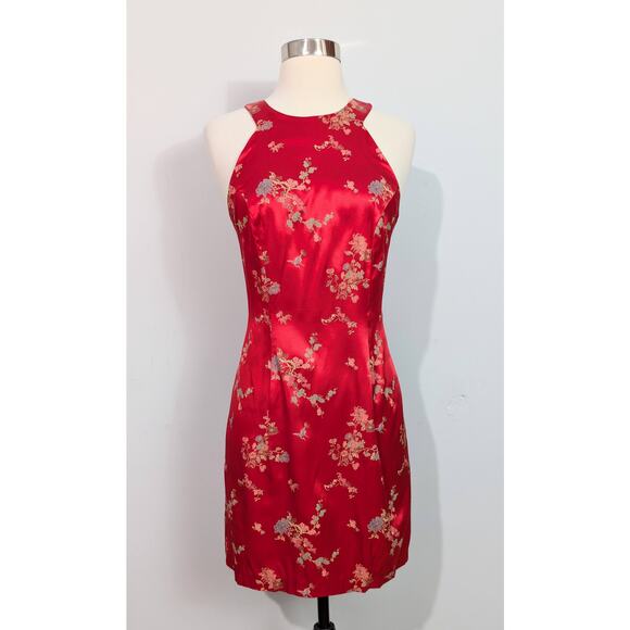 All That Jazz Red Cheongsam Style Slip Dress - Picture 2 of 7